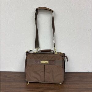 Pierre Cardin Brown Laptop Bag with Adjustable Strap